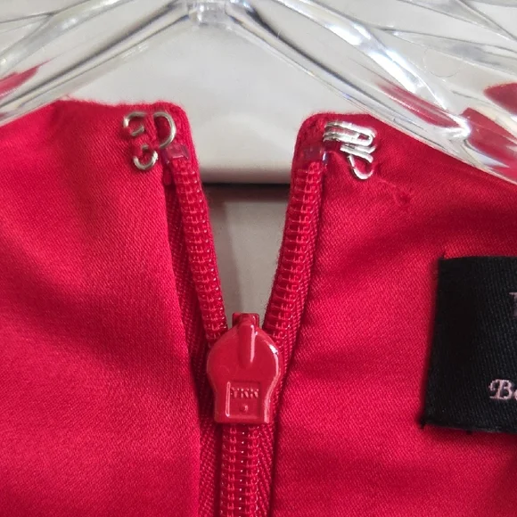 Ted Baker Red Sheath Mini Dress V-neck Sleeveless - Picture 6 of 7